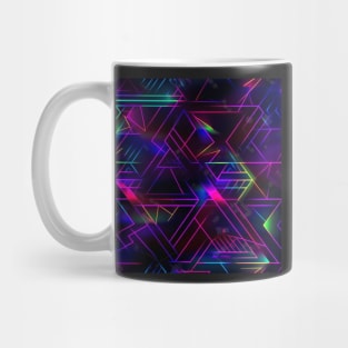 Neon Trippy EDM Festival Rave Pattern Mug